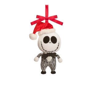 Disney Parks Nightmare Before Christmas Santa Jack Skellington Plush Ornament